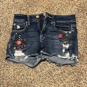 Dark Blue Denim Shorts